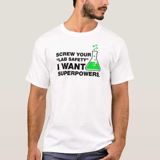Schroef Lab Safety, grappige wetenschap. T-shirt (Voorkant)