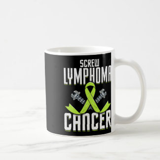 Schroef Lymfoom Kanker Lime Bewustzijns Lint Strij Koffiemok