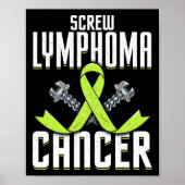 Schroef Lymfoom Kanker Limoen Awareness Ribbon Fig Poster (Voorkant)