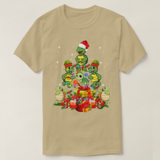 Schroef met kerstboomverlichting Chris T-shirt (Design voorkant)