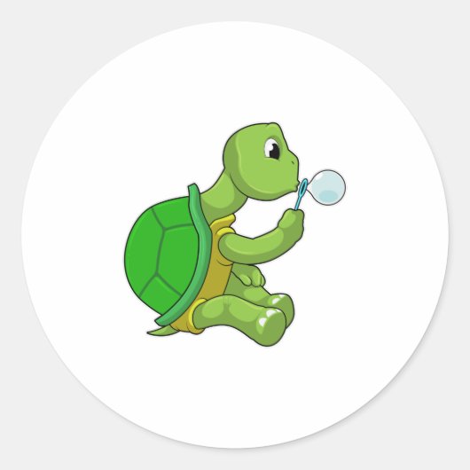 Schroef met zeepbellen ronde sticker (Voorkant)