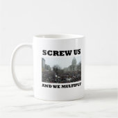 Schroef ons en we vermenigvuldigen ons koffiemok (Links)