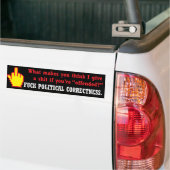 Schroef politieke correctheid bumpersticker (Op Truck)