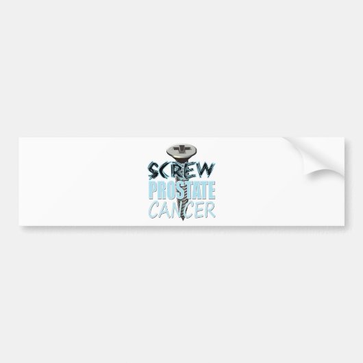 Schroef-prostaatkanker Bumpersticker (Voorkant)