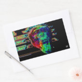 Schroef psychedelische chimp v2 rechthoekige sticker (Envelop)