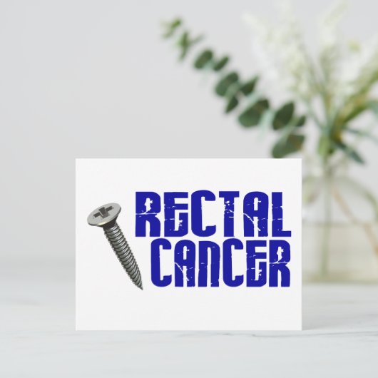 Schroef rectale kanker 2 briefkaart (Staand voorkant)