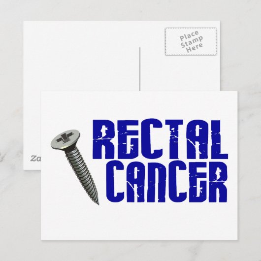 Schroef rectale kanker 2 briefkaart (Voorkant / Achterkant)