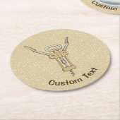 schroef ronde kartonnen onderzetter (Gebogen)