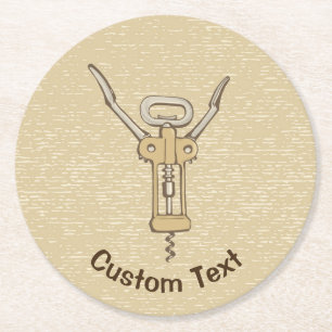 schroef ronde kartonnen onderzetter