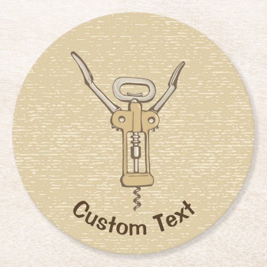 schroef ronde kartonnen onderzetter (Voorkant)