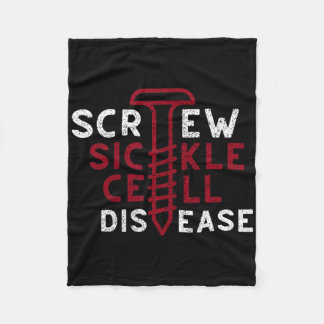 Schroef sikkelcelziekte  schroef retro canc fleece deken