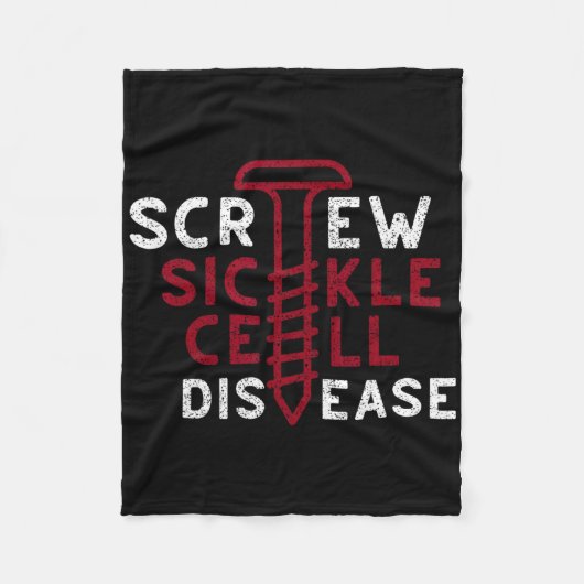Schroef sikkelcelziekte  schroef retro canc fleece deken (Voorkant)