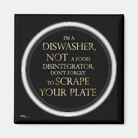 Schroef uw Bord (vaatwasmachine) (Gold Effect) Magneet (Voorkant)