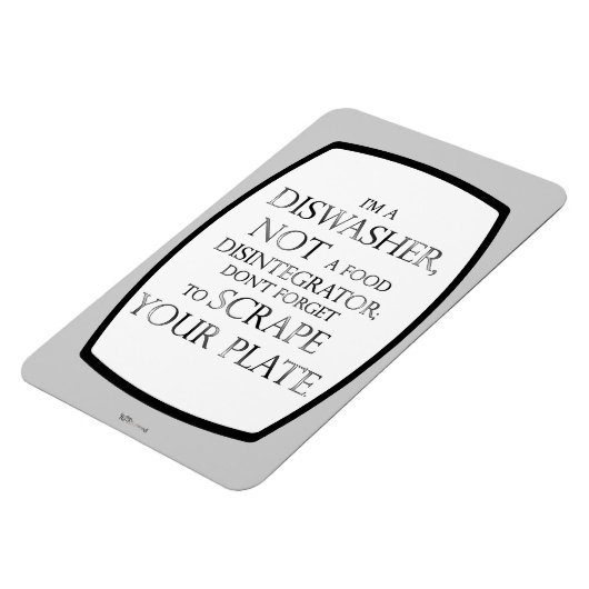 Schroef uw Bord (vaatwasmachine) (zilvereffect) Magneet (Linkerzijde)