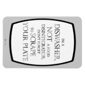 Schroef uw Bord (vaatwasmachine) (zilvereffect) Magneet (Horizontaal)