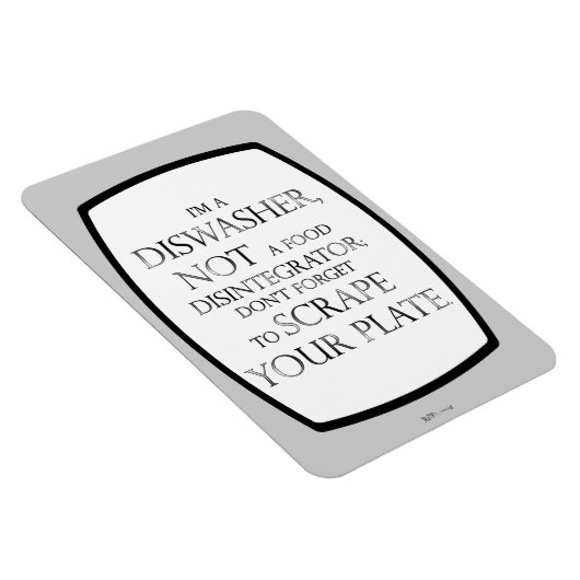 Schroef uw Bord (vaatwasmachine) (zilvereffect) Magneet (Rechterzijde)