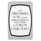 Schroef uw Bord (vaatwasmachine) (zilvereffect) Magneet (Verticaal)