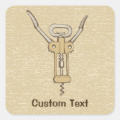 schroef vierkante sticker (Voorkant)