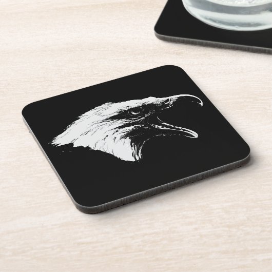 Schroefbald Eagle in Black Pick Your Background Bier Onderzetter (Linkerzijde)