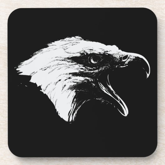 Schroefbald Eagle in Black Pick Your Background Bier Onderzetter (Voorkant)