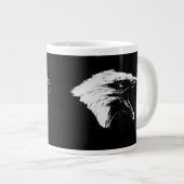 Schroefbald Eagle in Black Pick Your Background Grote Koffiekop (Voorkant rechts)