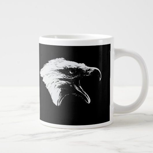 Schroefbald Eagle in Black Pick Your Background Grote Koffiekop (Rechts)