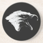 Schroefbald Eagle in Black Pick Your Background Zandsteen Onderzetter (Voorkant)