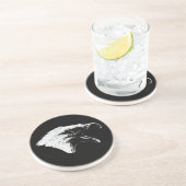 Schroefbald Eagle in Black Pick Your Background Zandsteen Onderzetter (Zijkant)