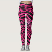 Schroefbandjes voor schitterende roze en zwarte gl leggings (Voorkant)