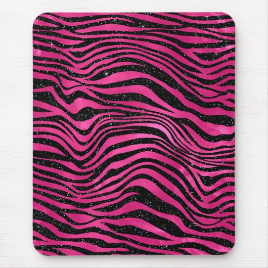 Schroefbandjes voor schitterende roze en zwarte gl muismat (Voorkant)