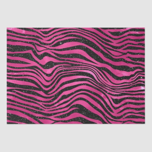 Schroefbandjes voor schitterende roze en zwarte gl tissuepapier (Voorkant)