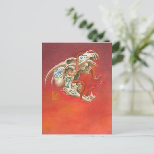 Schroefbare schedel Mini Print Briefkaart (Staand voorkant)