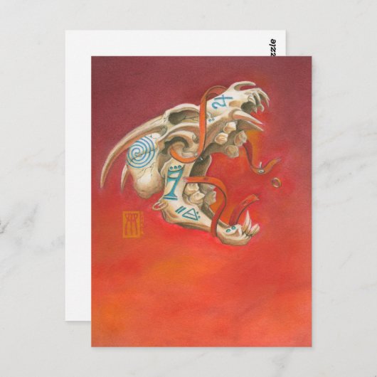 Schroefbare schedel Mini Print Briefkaart (Voorkant / Achterkant)