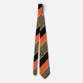 Schroefblad met zwarte, gouden en Oranje diagonaal Stropdas (Achterkant)