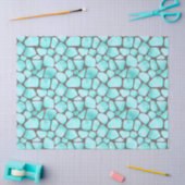 Schroefblad Turquoise en Grijze Giraffe Tissuepapier (Craft)