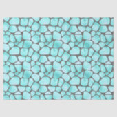 Schroefblad Turquoise en Grijze Giraffe Tissuepapier (Voorkant)