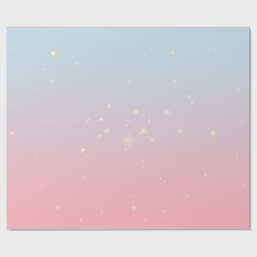 Schroefblauwe roze rok esthetische gradiënt ombre cadeaupapier (Vlak)