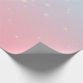 Schroefblauwe roze rok esthetische gradiënt ombre cadeaupapier (Hoek)