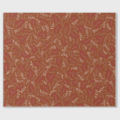 Schroefboomkaneel- en naaldbladerpatroon cadeaupapier (Vlak)