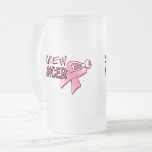 Schroefborstkanker Matglas Bierpul (Voorkant links)