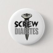 Schroefdiabetes Ronde Button 5,7 Cm (Voorkant)