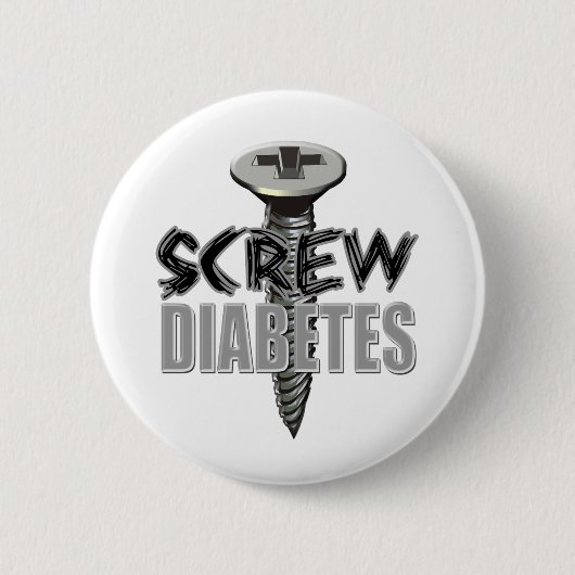 Schroefdiabetes Ronde Button 5,7 Cm (Voorkant)