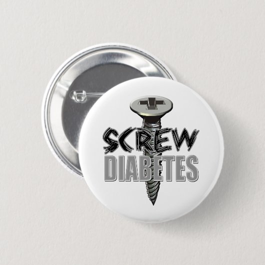 Schroefdiabetes Ronde Button 5,7 Cm (Voorkant /achterkant)
