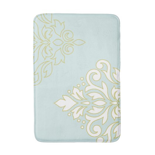 Schroefdoek Art I (overzicht) Wt Gld Lt Blauwgroen Badmat (Voorkant Verticaal)