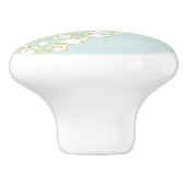 Schroefdoek Art I (overzicht) Wt Gld Lt Blauwgroen Keramische Knop (Zijkant)