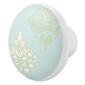 Schroefdoek Art I (overzicht) Wt Gld Lt Blauwgroen Keramische Knop (Rechts)