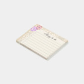 schroefdraad met regels en selectievakje post-it® notes (Schuin)