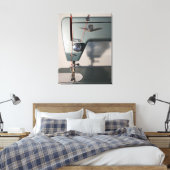 schroefdraadnaaimachine uit het midden van de eeuw canvas afdruk (Insitu (Slaapkamer))