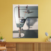 schroefdraadnaaimachine uit het midden van de eeuw canvas afdruk (Insitu (Woonkamer))