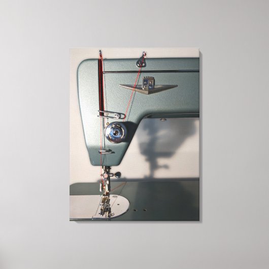 schroefdraadnaaimachine uit het midden van de eeuw canvas afdruk (Voorkant)